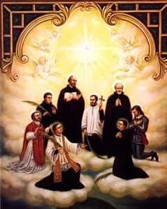 Foto Santo Yohanes de Brebeuf, Santo Isaak Jogues, dan kawan-kawan