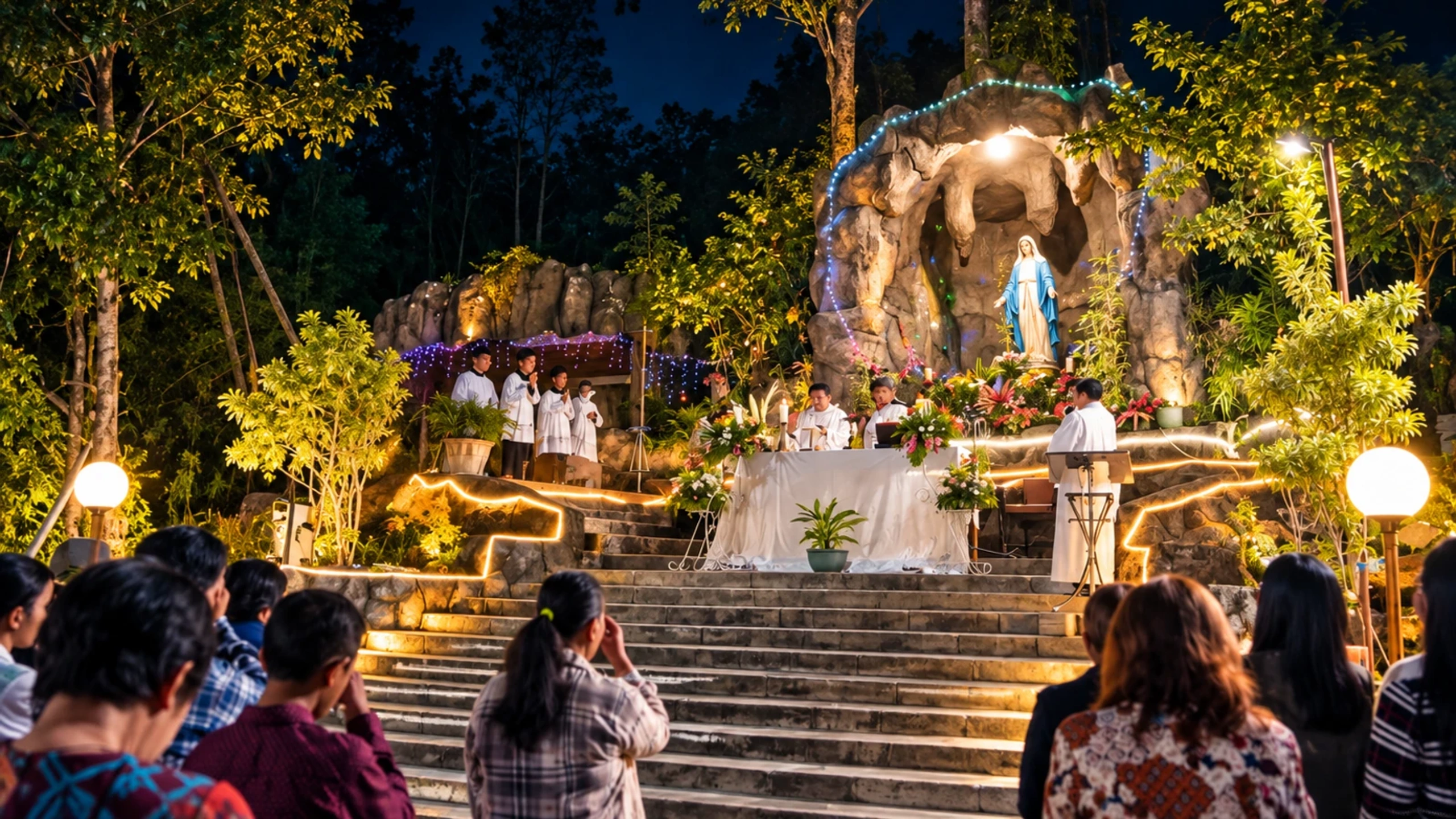 Sampul: Misa Pembukaan Bulan Rosario 2026 di Gua Maria Bunda Penolong Abadi